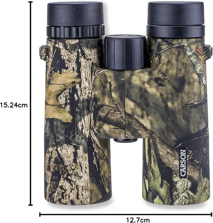 Carson Full-Size Fernglas, 10x42mm, Mossy Oak Tarnoptik, wasserdicht und beschlagfrei (JR-042MO) 10x