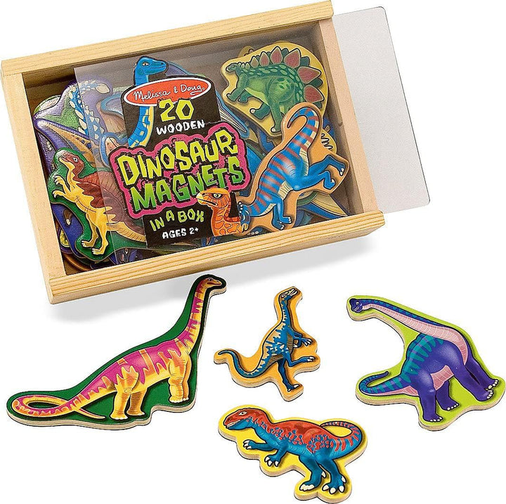 Melissa and Doug Magnete Dinosaurier Holz, Magnete Kinder, Magnetdinosaurier für Magnettafel Kinder