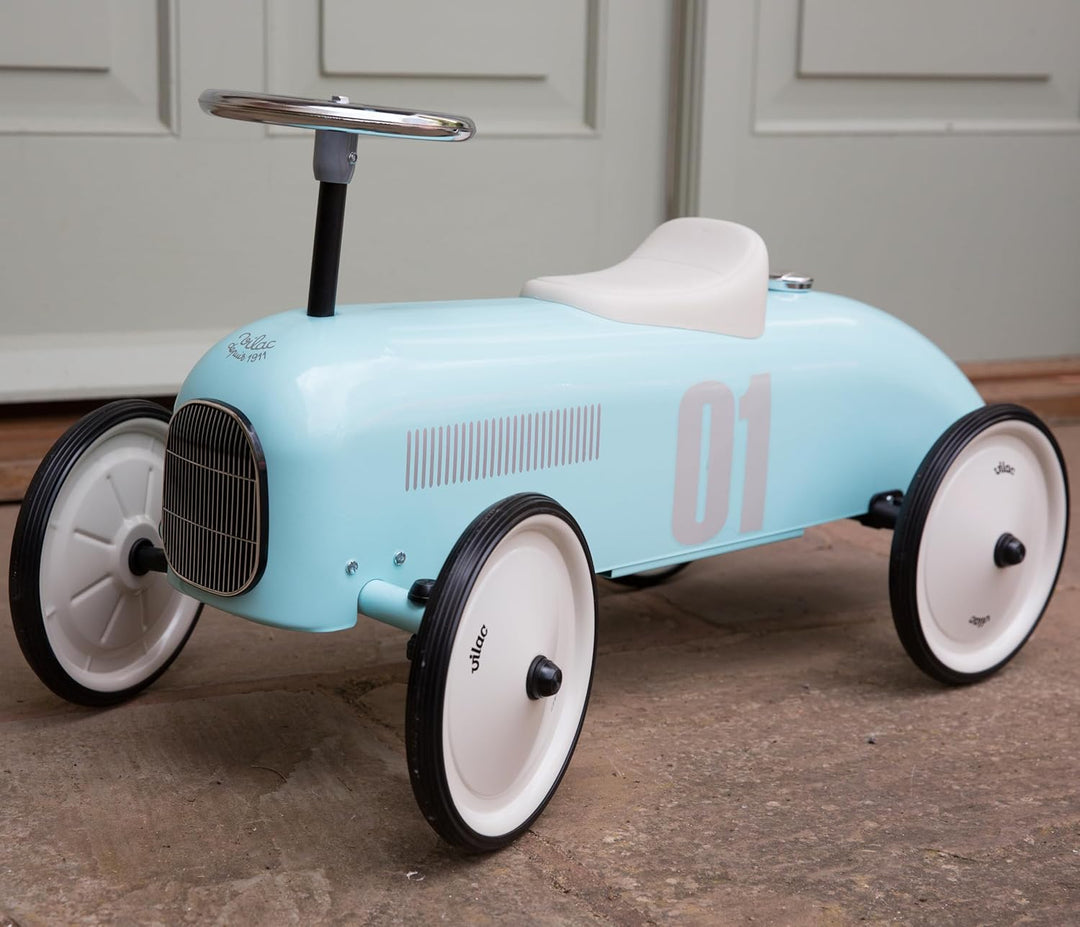 Vilac VIL1124 Autoträger Vintage in zartem Blau – ab 18 Monaten – 1124, himmelblau, Large, Himmelbla