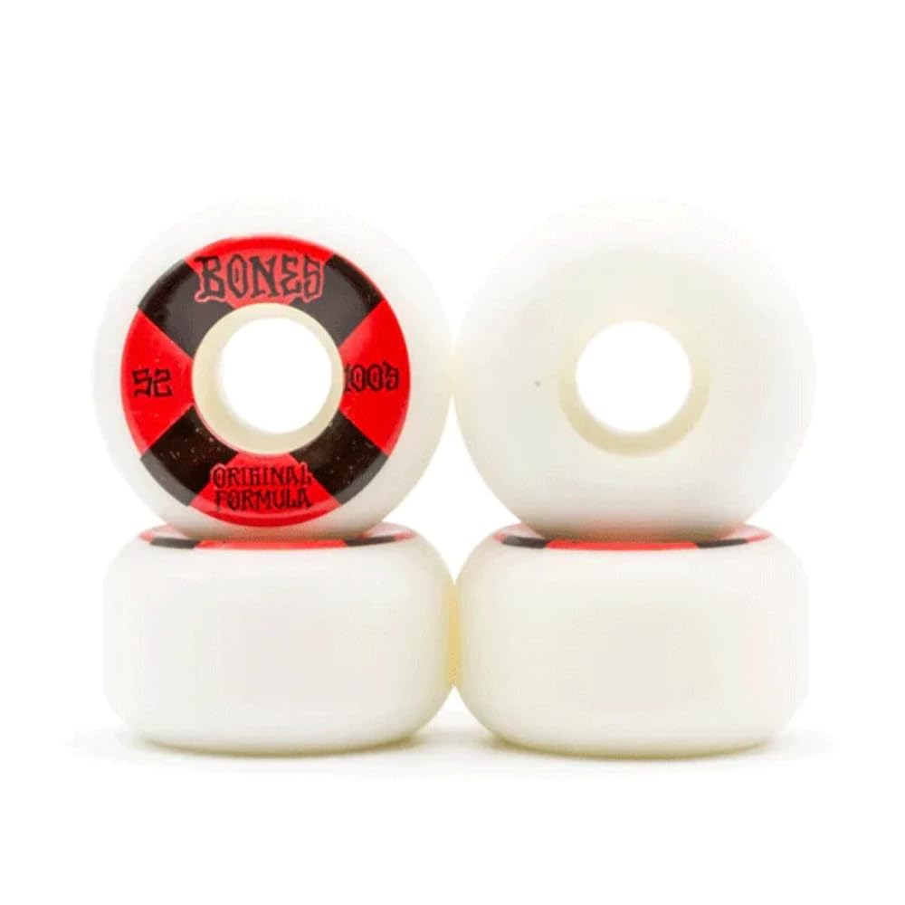 Bones 100's #4 V5 Sidecut Skateboard Wheels Weiss Standard, Weiß Standard