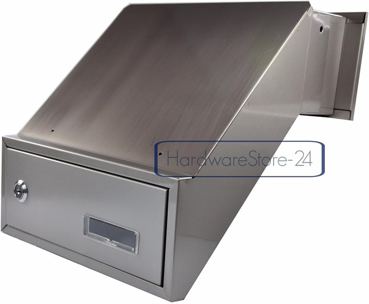 Mauerdurchwurf Briefkasten 100% Edelstahl V2A NEU Einbaubriefkasten NEU (100% Edelstahl), 100% Edels