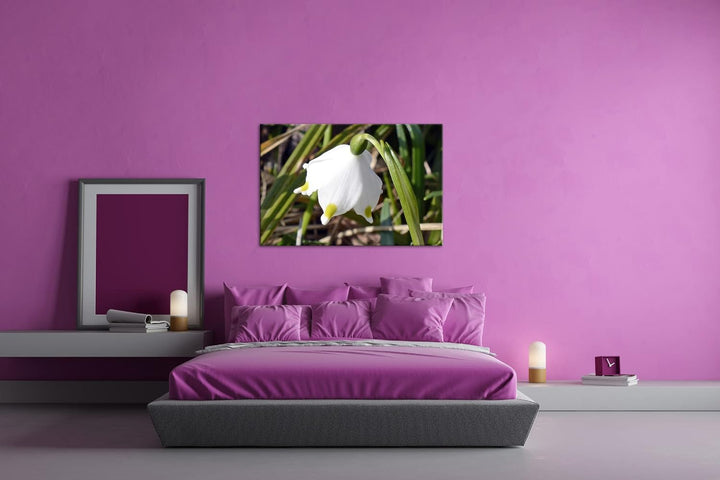 deyoli Schneeglöckchen Format: 80x60 als Leinwandbild, Motiv fertig gerahmt auf Echtholzrahmen, Hoch