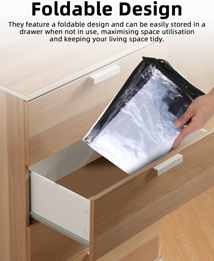 Cexovo Aufbewahrungstasche 4 Stück Grosse Aufbewahrungstasche mit Deckel 60L Kleiderschrank Organize