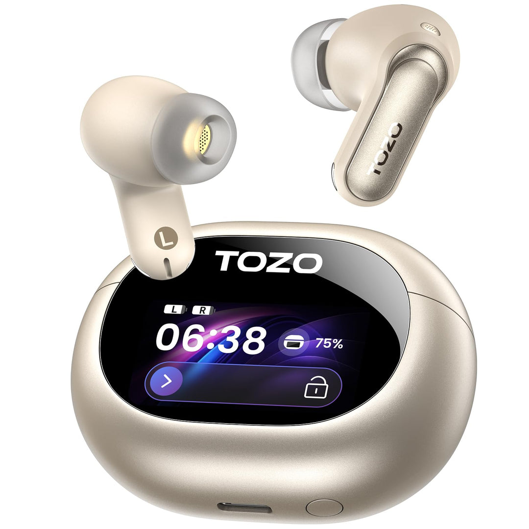 TOZO NC20 Pro Kabellose Bluetooth Kopfhörer mit Smart-Touchscreen, Adaptive Aktive Geräuschunterdrüc