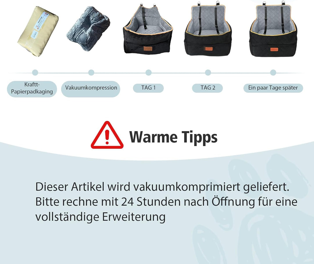 Hunde Autositz für kleine bis mittlere Hunde, Waschbarer hundesitz auto mit Aufbewahrungstaschen, An