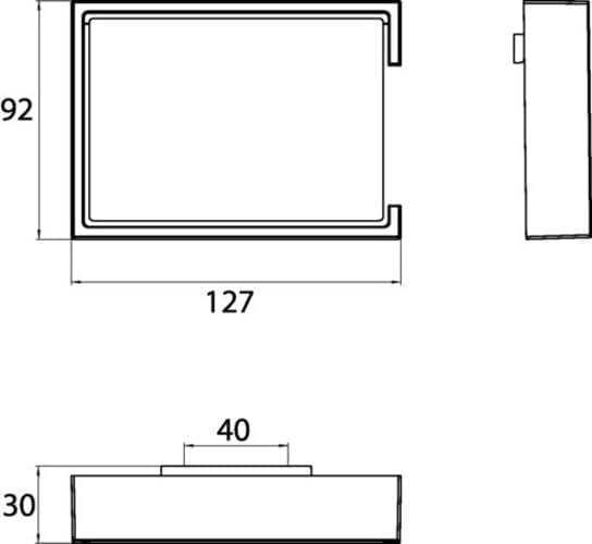 Emco Liaison Toilettenpapierhalter, chrom, Klopapierhalter, mit Deckel, Rollenhalter, Wandmontage –