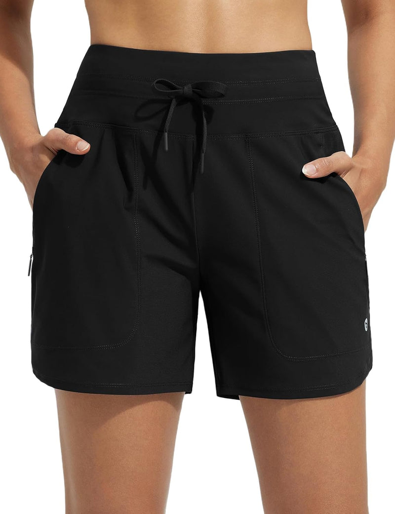 baleaf Damen Badeshorts Bauchkontrolle UPF50+ Badehose Schnell Trocknend Schwimmhose Hohe Taille Boa