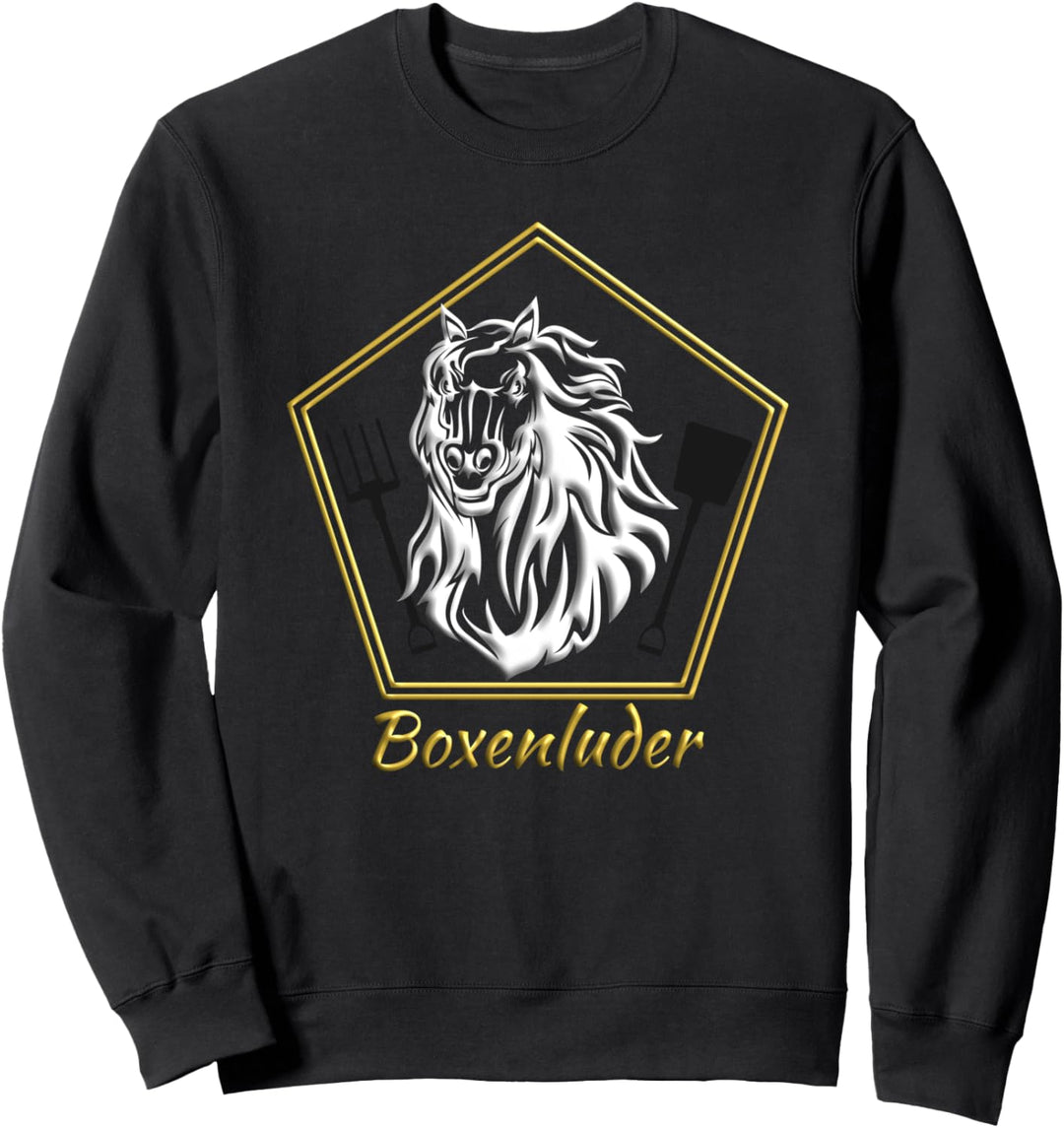 Boxenluder Pferdekopf - lustiges Pferde Sweatshirt