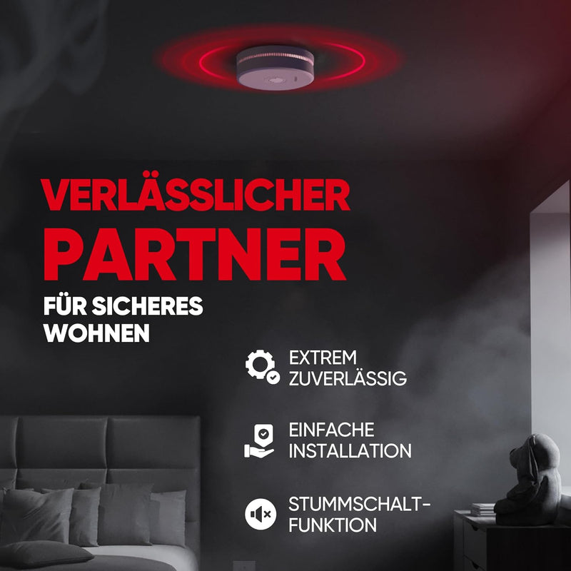 Adler Focus Rauchmelder - Stand Alone, vom Feuerwehrmann entwickelt, neuentwickelter Fotoelektronisc