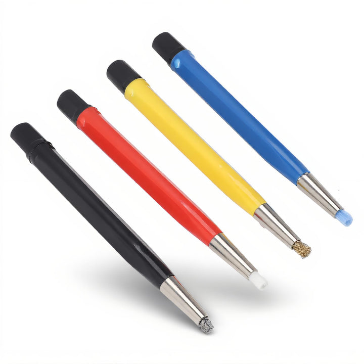 Robustes Glasfaser-Stahl-Messing-Nylon-Kratzbürsten-Stift-Set Zum Entfernen von Uhrenrost, Individue