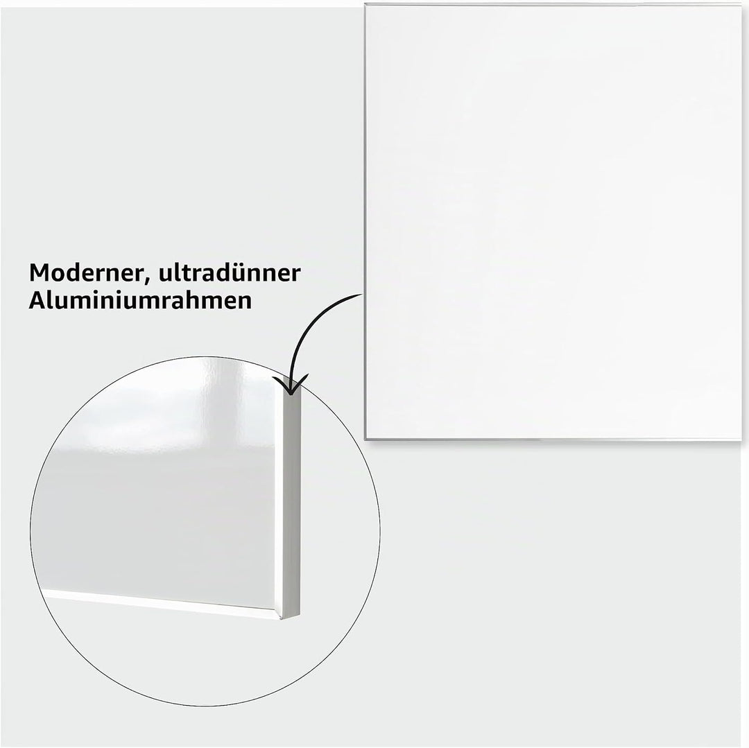 DESQ Whiteboard Ultradünnen Aluminium Rahmen - 45 x 60 cm, Magnethaftend, Frei schwebender 3D-Look 4