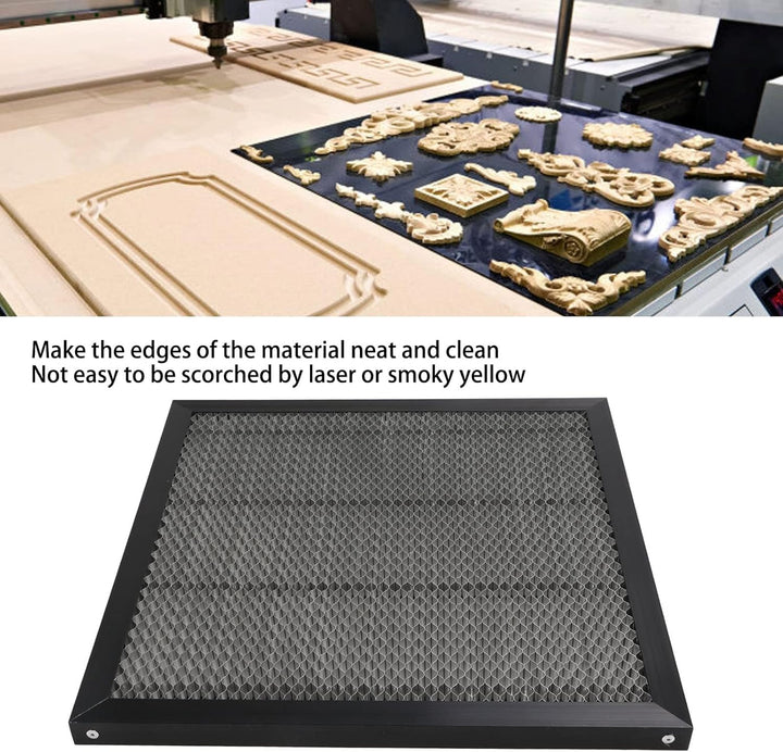Laser-Arbeitstisch, 400 x 400 mm, Mesh-Design, Aluminiumlegierung, Waben-Arbeitsplattenplattform
