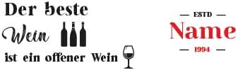 polar-effekt 2-TLG Geschenk Weinset - personalisierte Holzkiste und 700 ml Weinflasche mit Wunschgra