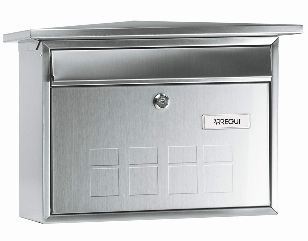 ARREGUI M105832 Deco E5707 Individueller Briefkasten aus rostfreiem Stahl, Grösse M (DIN A4 und Zeit