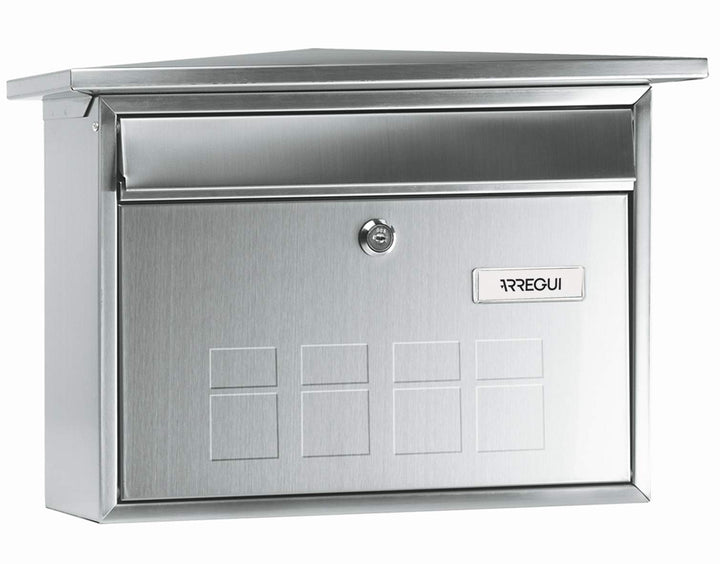 ARREGUI M105832 Deco E5707 Individueller Briefkasten aus rostfreiem Stahl, Grösse M (DIN A4 und Zeit