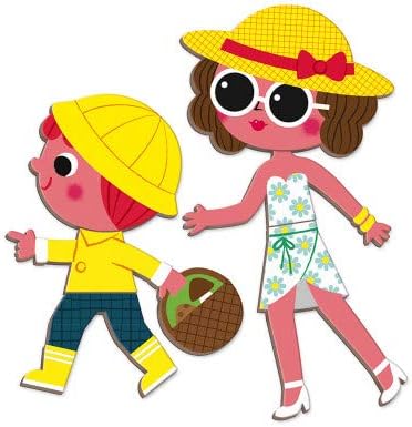 Janod J02721 4 Seasons Magneti'Book, Orange 4 Jahreszeiten, 4 Jahreszeiten