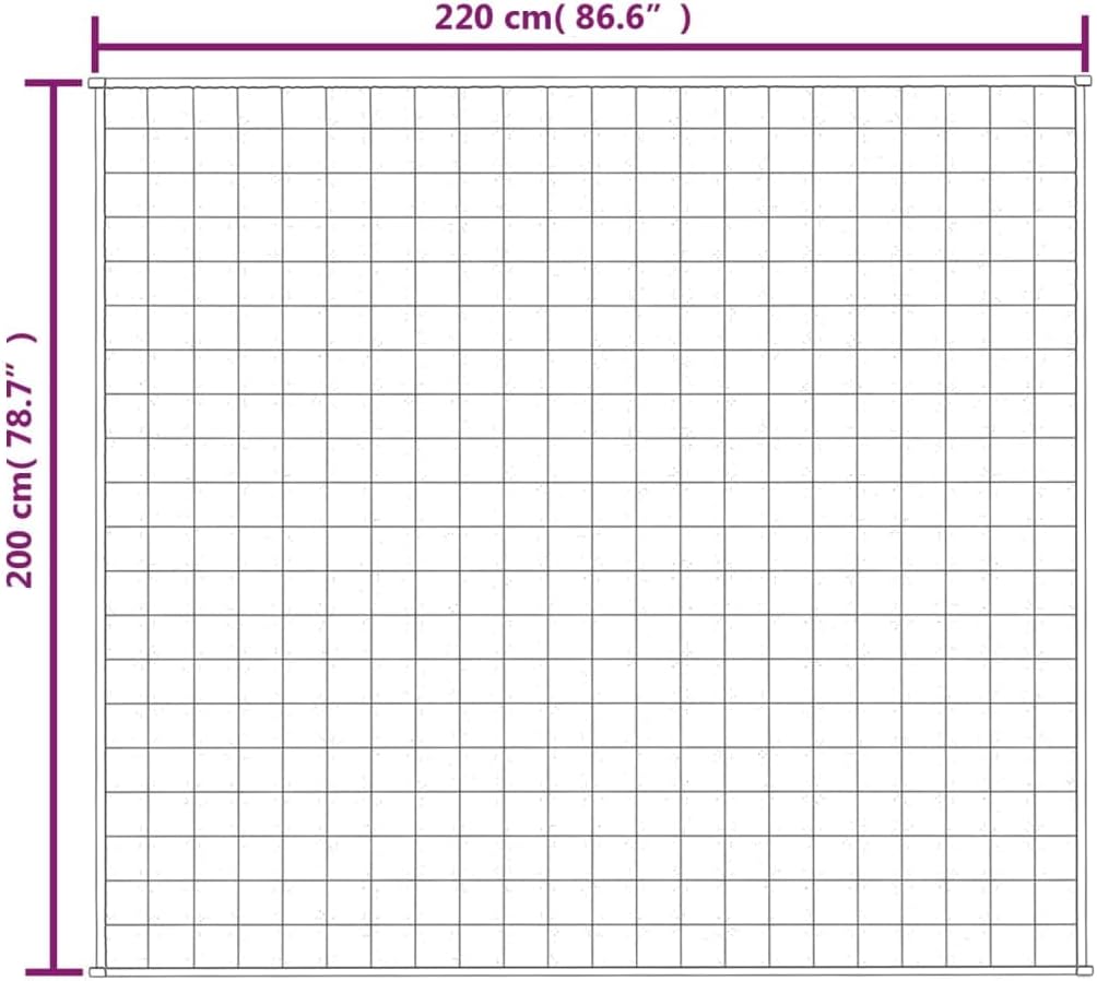 Mokuyary Gewichtsdecke, grau, 200 x 220 cm, 9 kg, Stoff, entspannend, bequem, gewichtete Decke