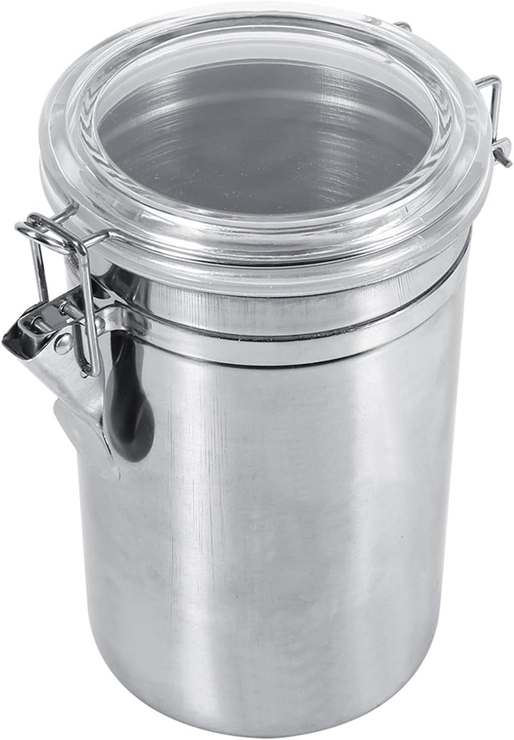 Hapivida Luftdichte Vakuum Kaffeedose, 1200ml Edelstahl Kaffeepulver Dose mit Aroma-Deckel und Versc