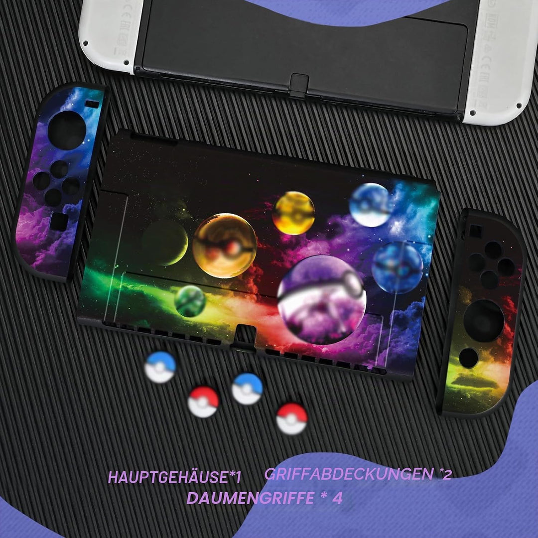 DLseego Schutzhülle Kompatibel mit Switch OLED,Schlanke Weiche Dockable Schutzhülle mit 4 Switch Joy