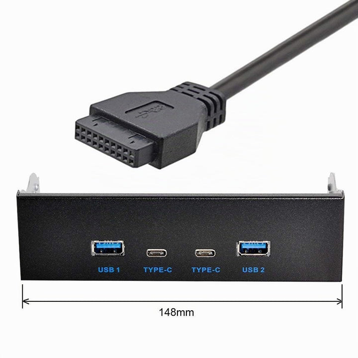 ChenYang 5,25" Frontpanel CD ROM Laufwerk USB 3.0 und USB C Hub mit 4 Anschlüssen Motherboard Adapte