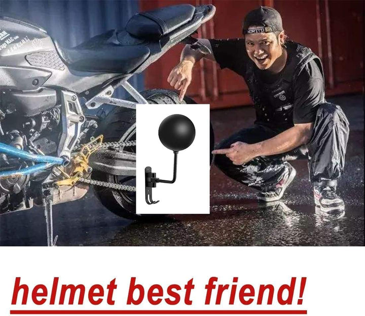 motofans Helmhalterung für Motorrad, Wandmontage, Motorradhelm, Huthalterung, aus Aluminiumlegierung