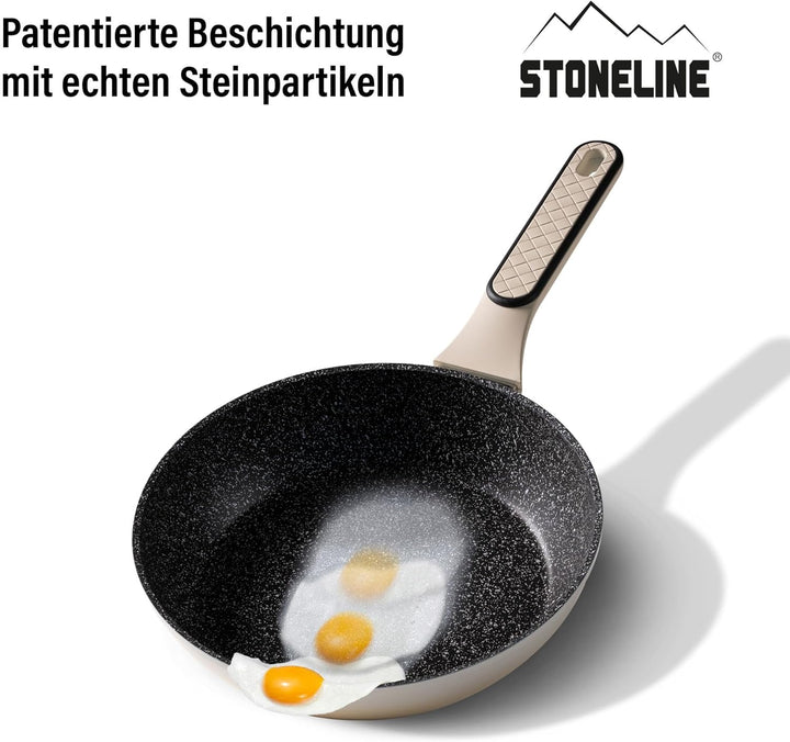 STONELINE Pfannen und Töpfe Set 11-teilig, Topfset mit Deckel, Kochtopf Pfanne Induktion, Für alle H