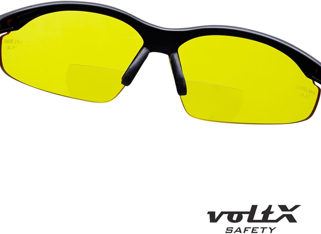voltX 3 x Constructor' BIFOKALE Schutzbrille mit Lesehilfe (+1.0 Dioptrie klare, gelbe & rauchgraue