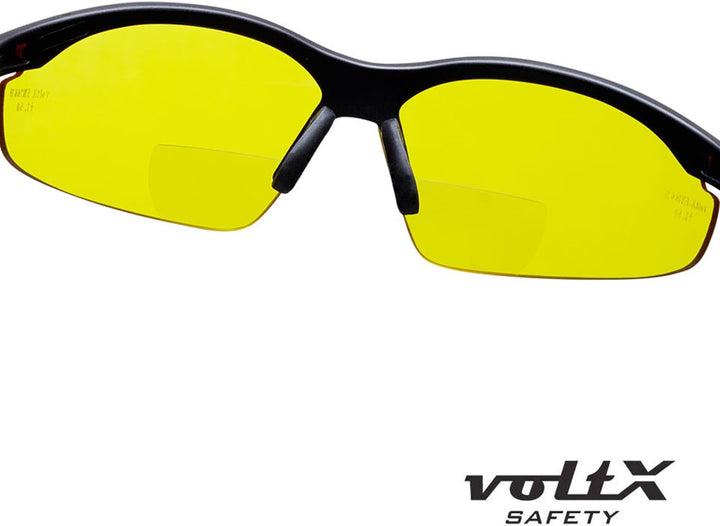 voltX 3 x Constructor' BIFOKALE Schutzbrille mit Lesehilfe (+1.0 Dioptrie klare, gelbe & rauchgraue
