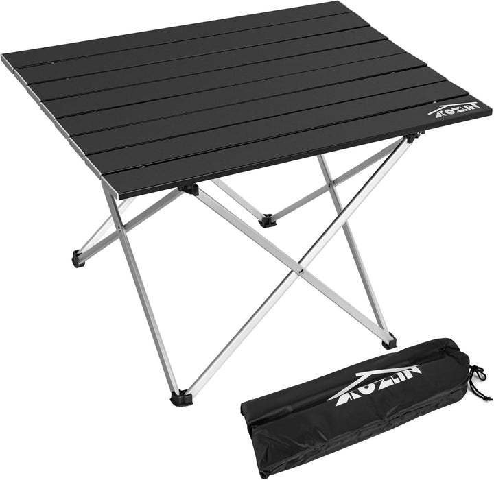 IPEB Campingtisch Klappbar, Klapptisch Camping, Tragbarer Picknicktisch Faltbar, Kleiner Aluminium-K