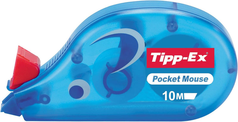 Tipp-Ex Korrekturroller Pocket Mouse mit Schutzkappe, 10m x 4.2mm, 10er Pack, Ideal für das Büro, da