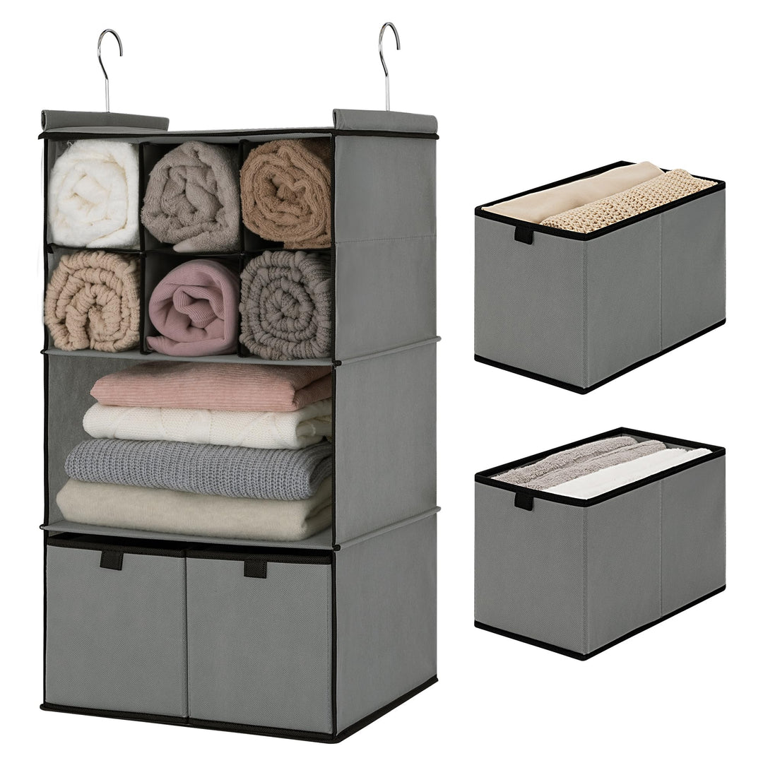 GRANNY SAYS Hängender Schrank Organizer mit Schubladen, 4 Regalteiler, Hängender Schrank-Organizer,