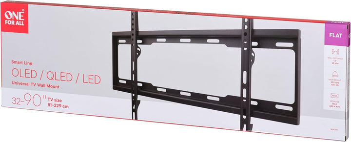 One for All TV-Wandhalterung (WM2611) - Bildschirmgrösse 32 bis 90 Zoll - VESA 100x100 bis 600x400 -