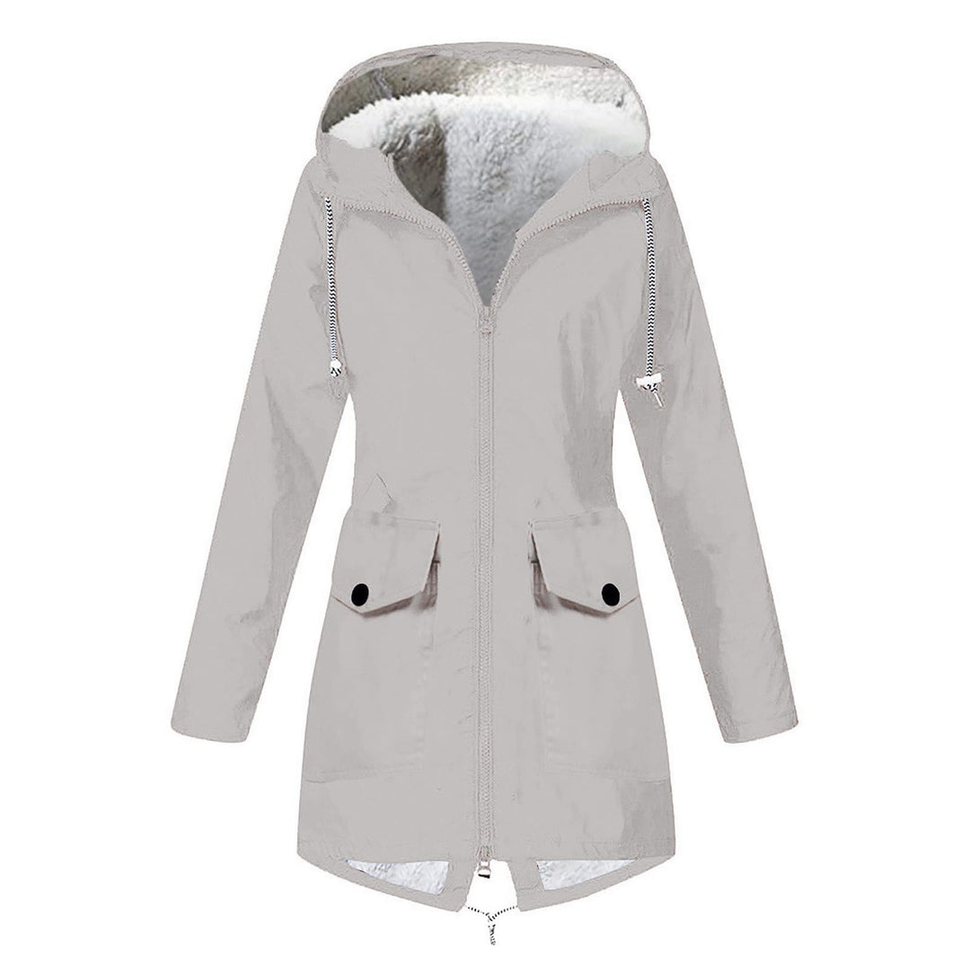 Ansenesna Regenjacke Damen Gefüttert Lang Regenjacke Damen Wasserdicht Atmungsaktiv Mit Kapuze Winte