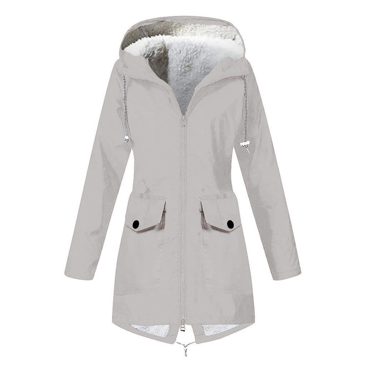 Ansenesna Regenjacke Damen Gefüttert Lang Regenjacke Damen Wasserdicht Atmungsaktiv Mit Kapuze Winte