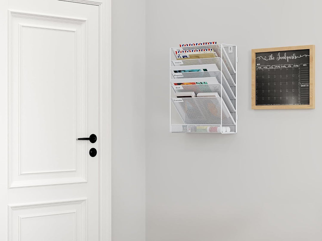 EasyPAG 6 Fächer Zusammensetzen Metall A4 Zeitschriftenhalter Wand Zeitschriften Wandhalter Aktenabl