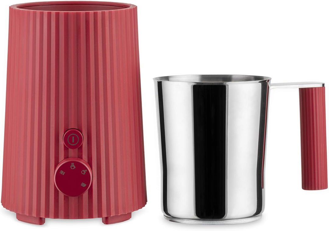 Alessi Plissé MDL13 R - Multifunktions-Induktions-Milchaufschäumer, aus Thermoplastischem Harz, Kann