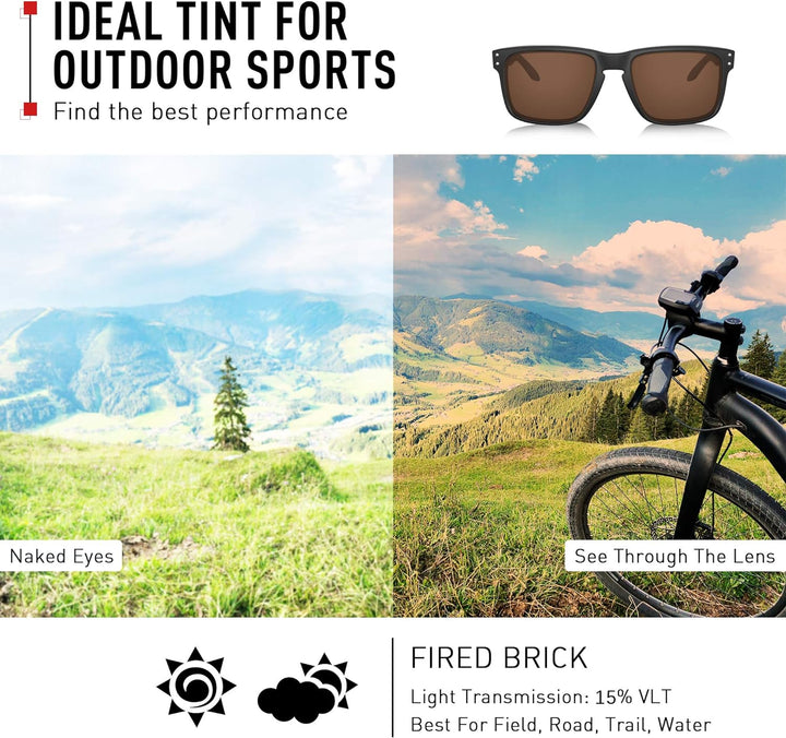 ThunderClap Polycarbonat Ersatzgläser für Oakley Turbine Rotor Sonnenbrillen OO9307 Braun-polarisier