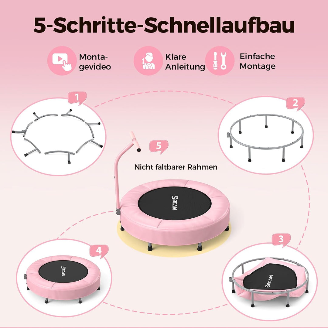 BCAN 91 cm Kleinkind-Trampolin, ASTM-Zertifiziert Schaumstoffgriff und sichere, verdickte Abdeckung,