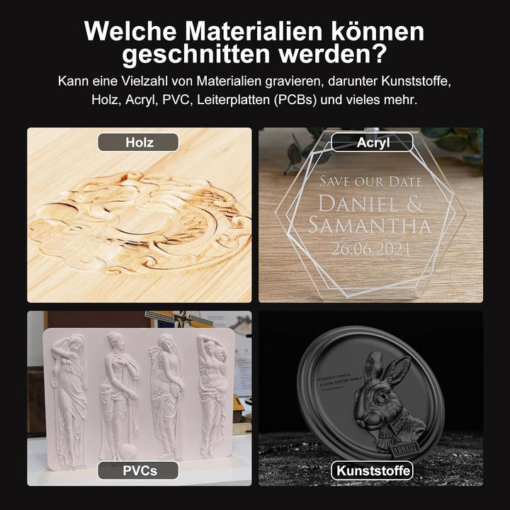 Twotrees TTC3018 CNC Fräsmaschine 3 Achsen Desktop CNC Fräse | GRBL Steuerung, NEMA 17 Schrittmotor,
