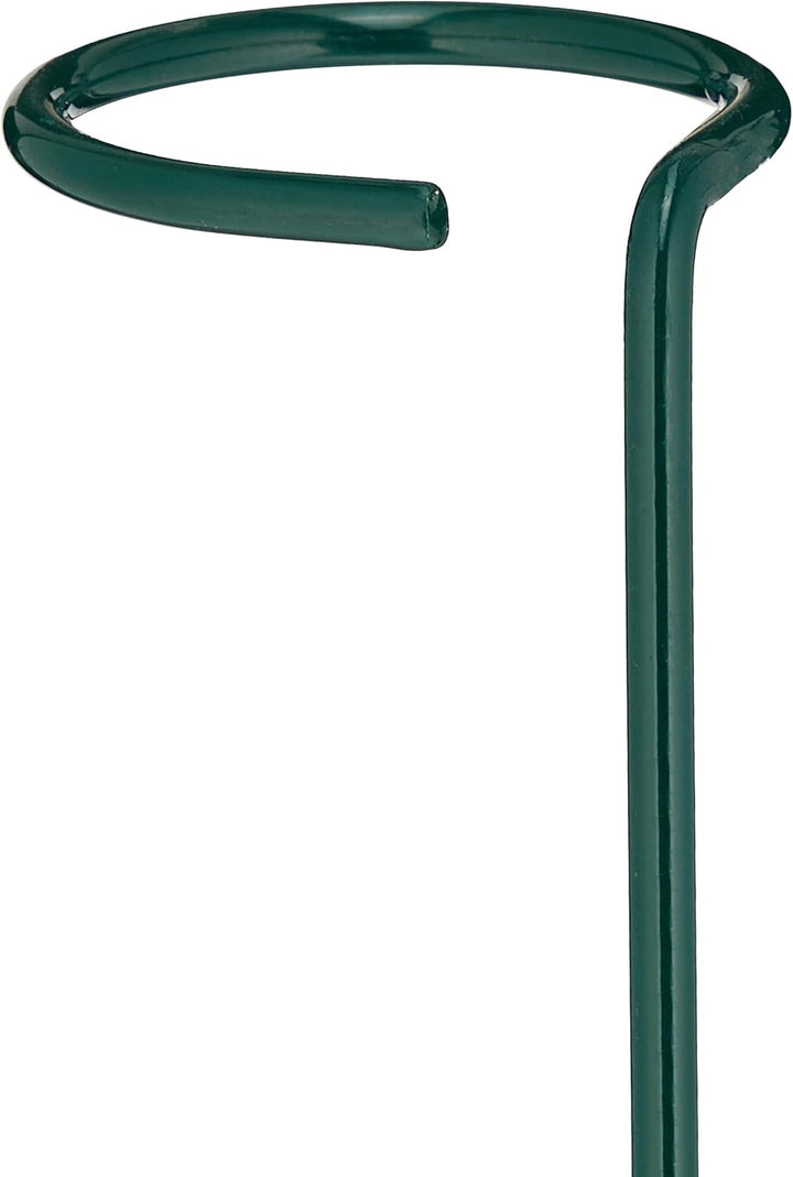Relaxdays Pflanzstäbe Metall, 10er Set, Rankstäbe mit Ring, 80 cm, Metallstäbe Garten, mit Pflanzenb