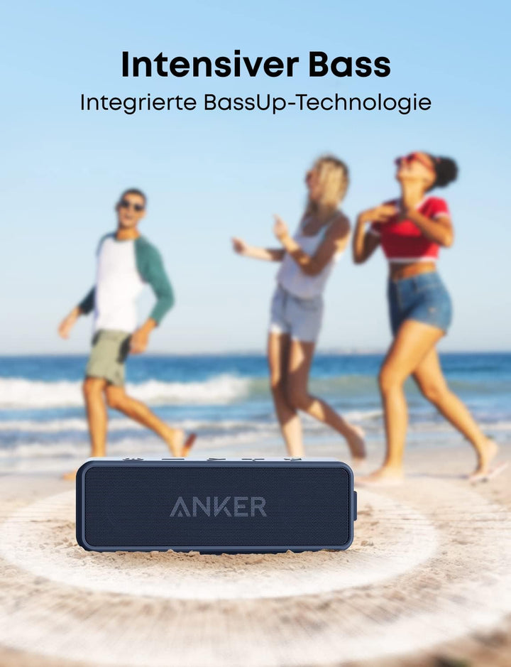 soundcore Anker 2 Bluetooth Lautsprecher, Fantastischer Sound, Enormer Bass mit Dualen Bass-Treibern