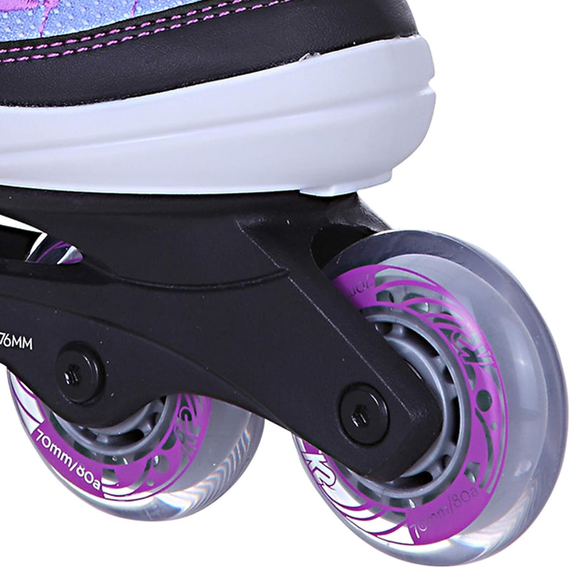 K2 Mädchen Cadence Jr Girl Inline Skates L (EU: 35-40 / UK: 3-7 / US: 4-8) White - Light Blue - Pink