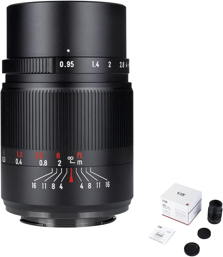 7artisans 25mm F0.95 APS-C Dokumentarfotografie Grosse Blende Spiegellose Kamera Festbrennweite für