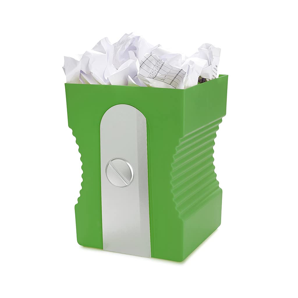 balvi Papierkorb Sharpener Farbe Grün Originell und lustig In Form eines Bleistiftspitzers Kunststof