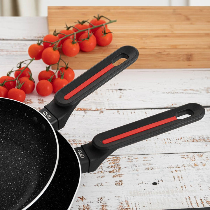 QUID TENTACION - Set mit 2 Pfannen aus gepresstem Aluminium, 20 cm - 24 cm estandar Schwarz, estanda