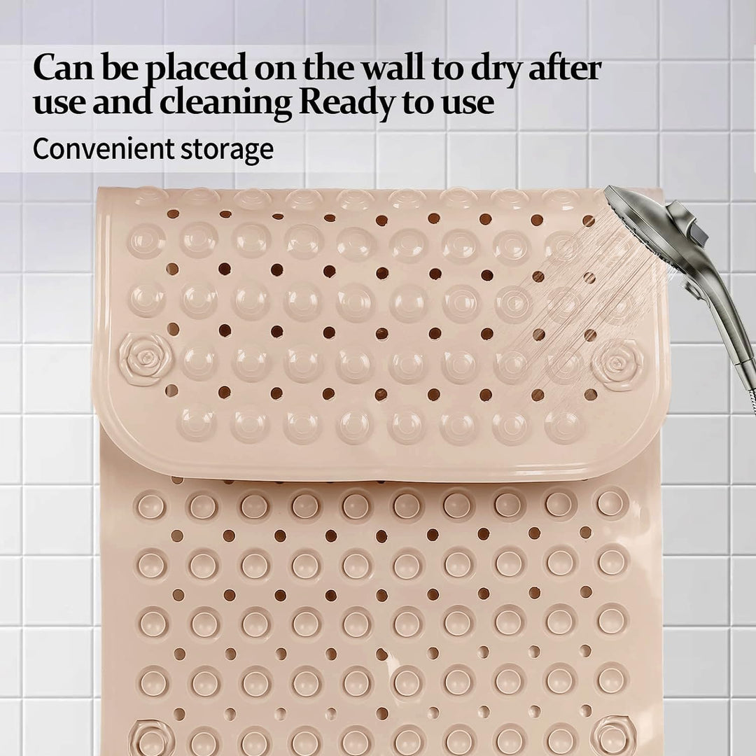 Duschmatte rutschfest 60x90cm,Antirutschmatte Dusche mit Saugnäpfen,Duscheinlage rutschfest mit Abla