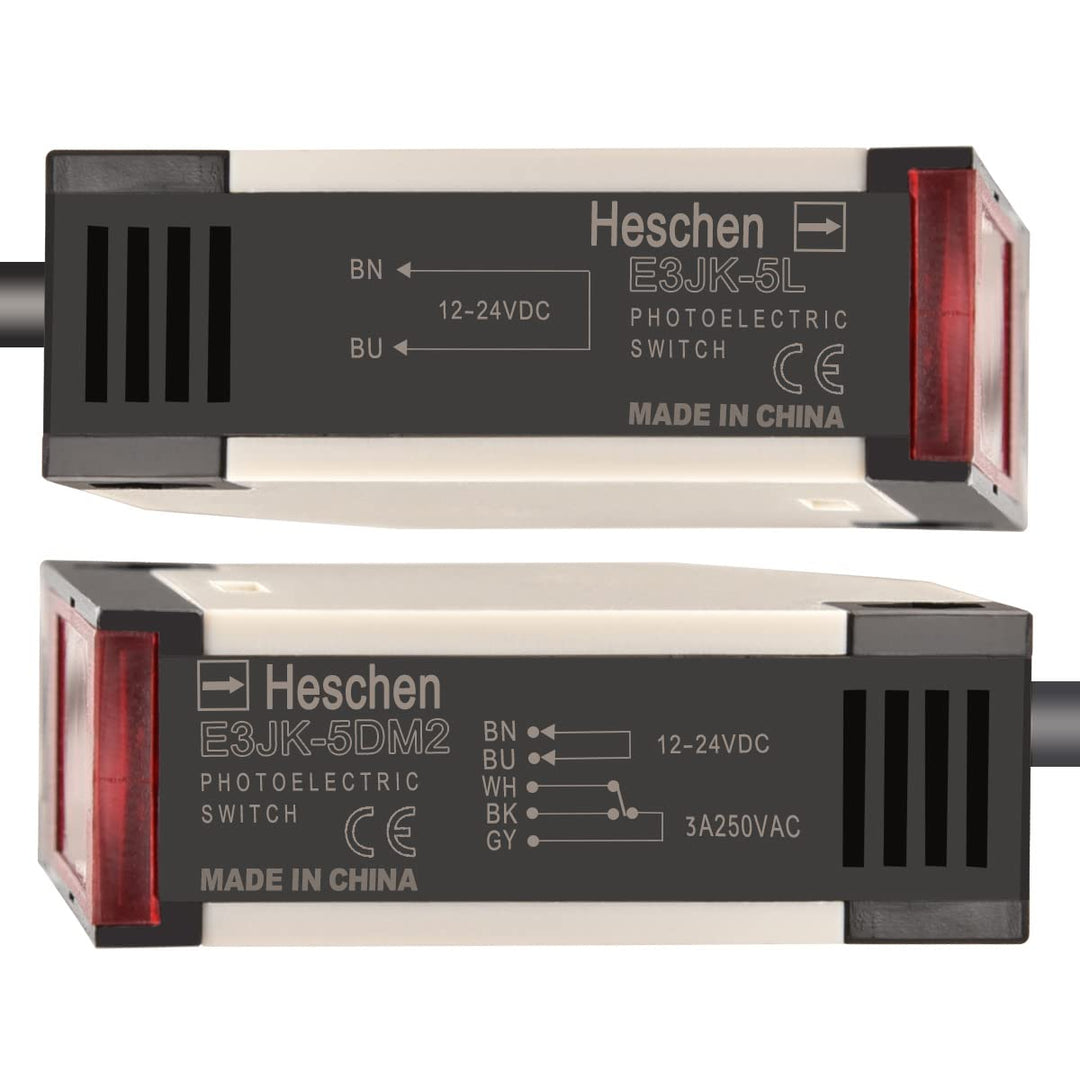 Heschen Fotoelektrischer Sensorschalter, E3JK-5DM2-5L, DC 12-24V, Bijection-Typ, Erfassungsabstand 5