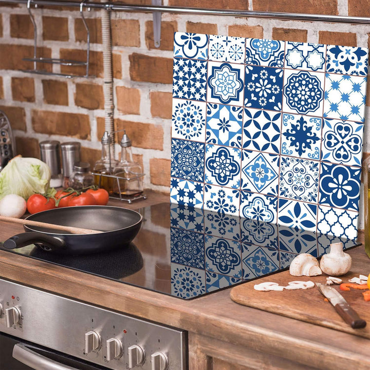 TMK ArtDeko Herdabdeckplatte 1 Teilig 60x52 cm - Spritzschutz Herdabdeckung – Herdschutz aus Sicherh