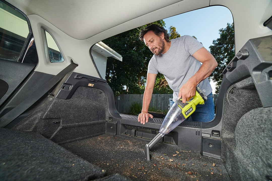 RYOBI 18 V ONE+ Akku-Handsauger RHV18-0 (bis zu 1.450 l/min Luftstrom, 600-ml-Staubbehälter, 34 Air