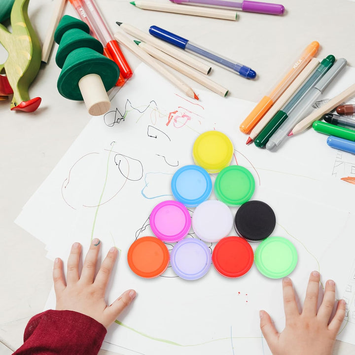 IMIKEYA 100 Stück Plastik Flaschendeckel: Bunt Flaschenverschluss - DIY Flaschendeckel Schraubversch